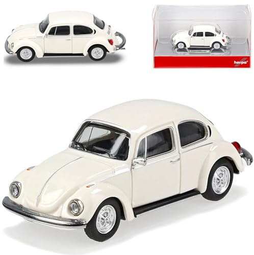 Volkwagen Käfer Coupe 1303 Beige Cream 1972-1975 H0 1/87 Herpa Modell Auto mit individiuellem Wunschkennzeichen