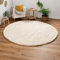 Steffensmeier Berber Teppich Natur aus 100% Schurwolle Rabat 15/15 Simple Wollweiss in 27 Größen, Größe: 250 cm rund
