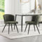 Ya-Home Esszimmerstühle 2er Set aus Kunstleder, Moderne Küchenstuhl mit geschwungener Rückenlehne Polsterstuhl für Küche/Wohnzimmer, Grün