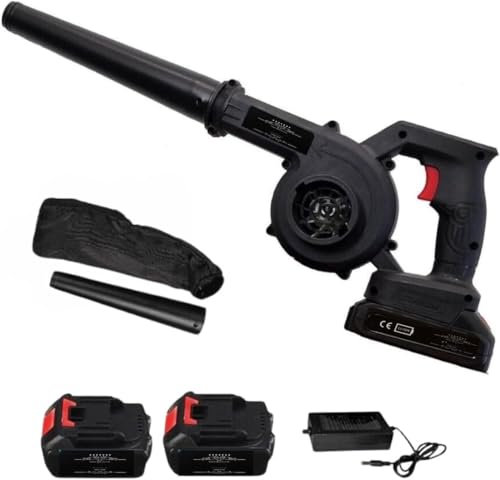Soffiatore a Batteria, Mini Soffiatore per Foglie, Velocità dell'Aria fino a 126 km/h, Dotato di 2 Batterie da 48V 4000 mAh, Ideale per la Cura e la Manutenzione del Giardino