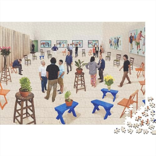 David Hockney Puzzle 1000 Teile, Weltberühmte Gemälde Puzzles Für Erwachsene, Lustige Kunst Puzzlespiel Anspruchsvoll, Ölmalerei Impossible Puzzles, Ideal Als Wandbild