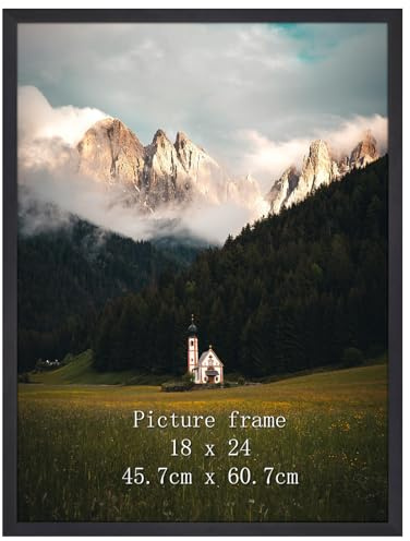 Giftgarden Schwarz Bilderrahmen 45x60 cm - Aluminium Rahmen | für Fotos, Zertifikate und Poster - Großer Fotorahmen für Wohnzimmer, Schlafzimmer, Arbeitszimmer