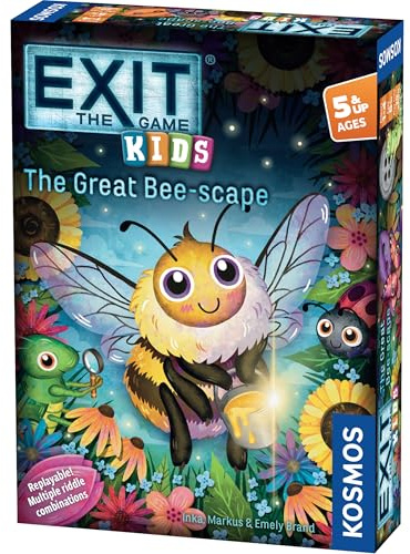 Thames & Kosmos EXIT Kids - The Great Bee-Scape | Escape Room Strategy Card Game for Children & Parents | 1-4 Players | Ages 5+ | 6 different riddles to solve | Beginner Riddle Challenge