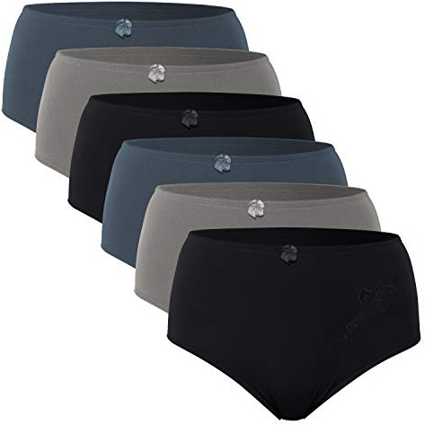 Celodoro Damen Taillenslip (6er Pack) Microfaser-Slip mit Stickerei