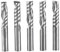 End Mills Set - 5Pcs 6mm Shank Tungsten Carbide Single Flute End Mill CNC Router Milling Bits Spiral Cutters for Wood Aluminum Steel