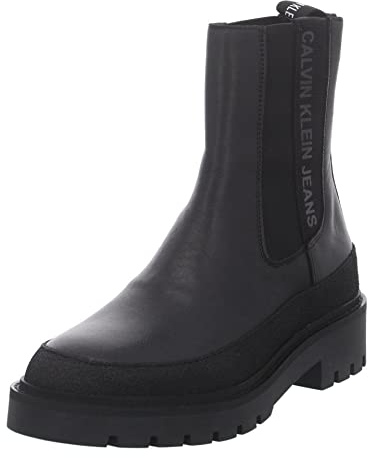 Calvin Klein Chelsea Boots Synthetikkombination Uni ck Chelsea Boots, 40 EU, Schwarz Dunkel, yw0yw00418