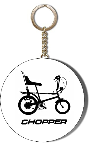 Gift Insanity RALEIGH CHOPPER BLACK 58mm LONG CHAIN KEYRING