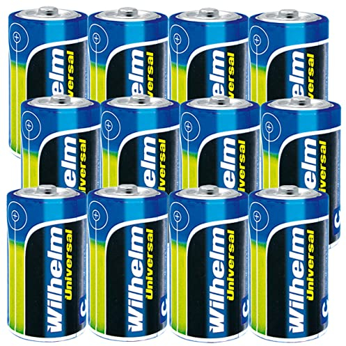 12 x Wilhelm Universal Baby Alkaline Batterien C LR14 1,5V