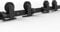 WOLFBIRD 6FT Sliding Door Hardware Closet Kit for Double Wood Doors, Steel T Roller Kit, Sliding Door Track System