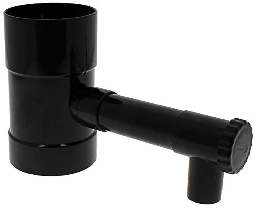 GT Market Récupérateur d'eau de Pluie Noir pour gouttière 100 mm