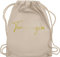 Turnbeutel Rucksack - JGA Junggesellenabschied Frauen - Trauzeugin - Goldeffekt - Unisize - Naturweiß - geschenk für die brauttaschen team bride stoffrucksack junggesellinnenabschied outfit