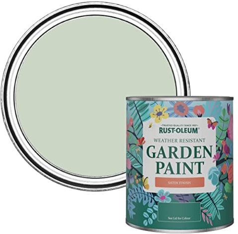 Rust-Oleum Green Mould-Resistant Garden Paint In Satin Finish - Laurel Green 750ml