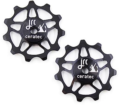 JRC Components 11T Keramik Riemenscheibe Räder | Kompatibel mit Shimano Dura Ace R9250 | Hybrid Keramik Umwerfer Riemenscheibe Rad Geeignet mit Shimano 12 Gang | Schaltwerk Riemenscheibe Räder -