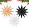 PBWZF Papiersterne Weihnachten, 3 Stück Papiersterne zum Aufhängen, Faltsterne Weihnachten Deko Sterne 29cm Durchmesser, Weihnachtsstern Papier Sterne für Weihnachten Deko Star (Weiß/Schwarz/Braun)