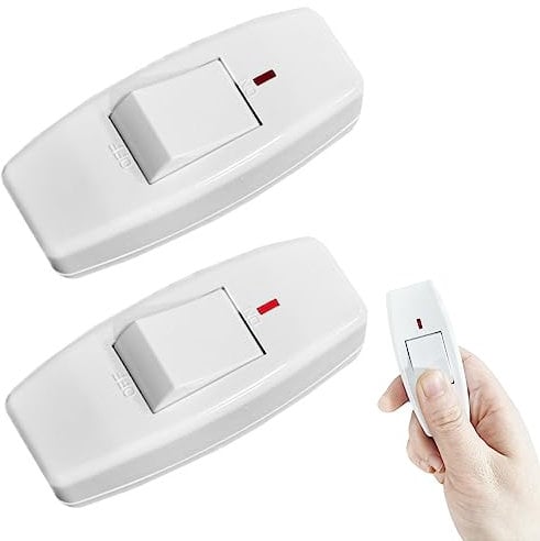 2 Pack Torpedo Switch Lamp Switch 6 Amp Inline Switch Inline Rocker Switch for Small Appliance Lamp Lighting Electrical Products Accepts 1-2 Core Round or Flat Wire White