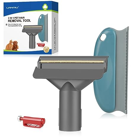 LANMU Pet Hair Attachment for Dyson Vacuum Cleaner,Pet Hair Fuzz Lint Remover Carpet Scraper Tool Remover Brush for Dyson V7 V8 V10 V11 V12 V15 Vacuum Cleaner