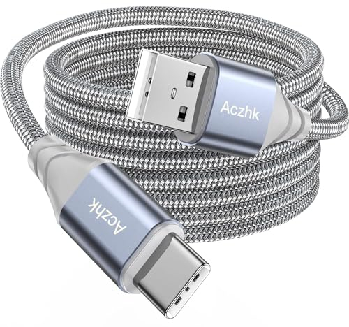 USB C Kabel 3m ladekabel USB C Nylon Schnellladung und Synchronisierungskabel USB C für Samsung S10/S9/S8te 10te 9 Huawei P30/P20/Mate 20 Sony Xperia