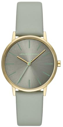 Armani Exchange Watch for Women, Quartz Movement and 40mm Case Size with Stainless Steel, Leather or Silicone Strap