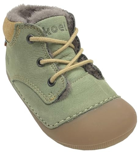 KOEL Barfußschuhe Lauflernschuh Stiefel AVA Bio Leder Lammfell, Schuhgröße:EUR 21