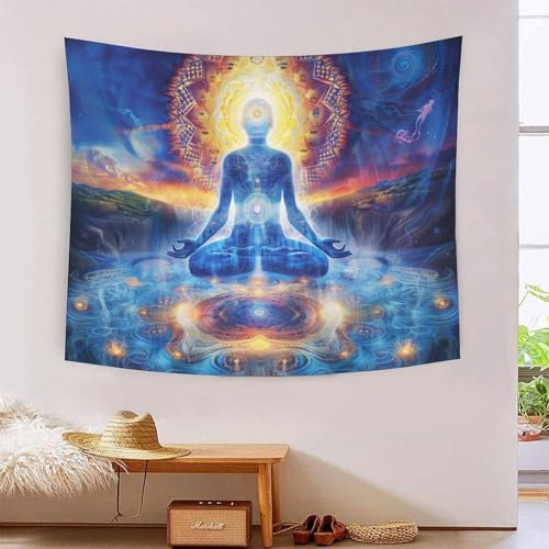 DCABEIOOE Buddha Wandteppiche Bettwäsche Tapisserie Wandtuch 180cmx230cm
