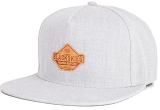Blackskies® Essentials Snapback Cap | Schirm Unisex Premium Baseball Mütze Kappe Basecap Verstellbar One Size Herren Damen Cap - Männer Frauen Outdoor Sommer Freizeit - Grau-Grau-Dunkelgrau