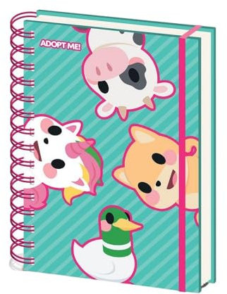 Adopt Me Friends A5-Notizbuch mit Spiralbindung, Einheitsgröße, mehrfarbig