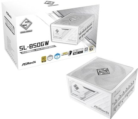 ASRock Steel Legend PC-Netzteil, 850 Watt, ATX, 80+ Gold, Weiß