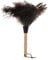 Ostrich Feather Duster - Real Feather Cleaning Tool with Wooden Handle, Anti-Static Design for Dusting Home, Office, Bookshelves, and Keyboards, Lightweight and Effective (32 x 25cm)
