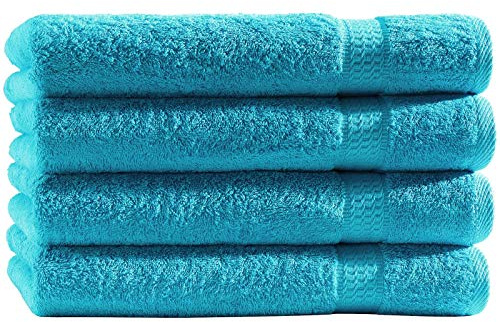 Top Fuel Fashion 4er Pack Handtuch Elegance 28005 50x100 cm Frottier Baumwolle türkis (türkis)
