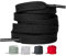 LaceHype 2 Paar Premium Schnürsenkel flach [10 mm breit ] LC1 reißfest Schuhbänder Ersatz Shoelaces aus Polyester für Sneaker, Sportschuhe, Laufschuhe, Turnschuhe (Schwarz, 120)