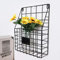 Shoze Wire Magazine Newspaper Basket Wall Mounted Post Storage Rack Wear Resistant Organizer Office Black