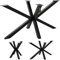 MetaloPro Spider Tischbeine Metall, Schwerlast Stahl Schreibtisch Beine, Tischkufen Schwarz, Bodenschoner, Langlebig Tischgestell für Moderne Couchtisch, Esstisch, Wohnzimmer – 120x70x72 cm