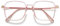 VEVESMUNDO Blaulichtfilter Lesebrille Metall Groß Stylisch Rechteckig Anti Blaulicht Lesehilfen Sehhilfe Brille für Damen Herren (1 Stück Transparent Rosa Brille, 2.5)