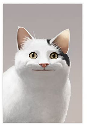 Polite Cat Meme kreatives Poster auf Leinwand, Wandkunst, Dekordruck, Bild, Gemälde für Wohnzimmer, Schlafzimmer, Dekoration, ungerahmt: 30 x 45 cm
