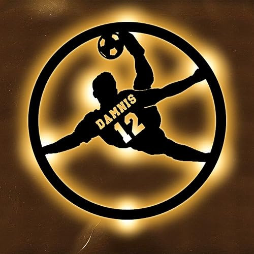 Cadeau de football personnalisé, panneau néon personnalisé pour décoration murale, panneau néon de sport, barre LED à intensité variable, alimentation USB