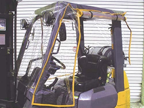 Copertura trasparente universale per cabina del carrello elevatore, copertura resistente per parabrezza e pioggia, in vinile impermeabile per protezione UV, capacità fino a 13000+ libbre