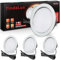 YindaLux Einbaustrahler LED 12V 3000K Warmweiß LED Spot Dimmbar 3W Einbauspots 55-58mm lochmass Einbauleuchten für Wohnwagen Küche Kleiderschrank Aluminium Chrom 3er Set