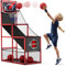 HYES Basketball Arcade Spiel, Kinder Basketballständer mit 4 Bällen, Single Shot Basketballkorb Indoor Outdoor, Karnevalsspiele Sport Spielzeug Geschenke für Jungen Mädchen Teens Alter 3-12 Jahre alt