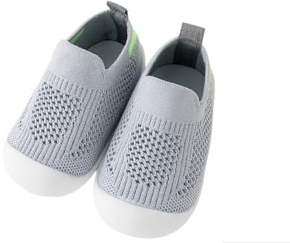 Zapatillas Primeros Pasos niño niña, Bebe (Gris, Sistema Tallas Calzado EU, Niño (0-5 años), Números, Mediano, 22)