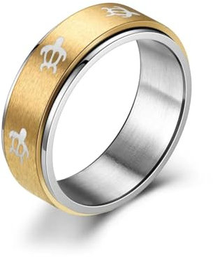 SiVaji Rings Ring Ringe Damen Bijouterie Herren 4 Farben Niedliche Frauen Ring Männer Schildkröte Ring 6 Gold