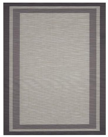 DECASATEXTIL - Alfombra Vinilica - Alfombra Salon Cocina - Antideslizante Resistente, Impermeable, Lavable - Compatible con Robot Aspirador - Variedad de Tamaños y Diseños(120cm x180cm Cuadros-Gris)