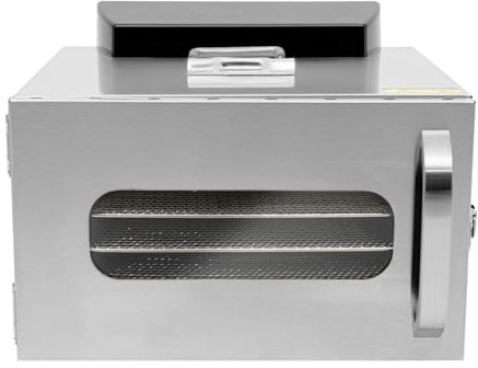 Disidratatore in acciaio inox con 6 vassoi e 1 clip alimentare disidratatore alimentare 400 W per disidratare frutta verdura e carne (argento)