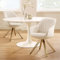 Zouron Chaise De Salle à Manger Lot De 2 en Velours avec Pieds DoréS, Chaise De Bureau Pivotante, Fauteuil De Salon avec Accoudoirs, Chaises de Cuisine,Chaise de Coiffeuse,Beige