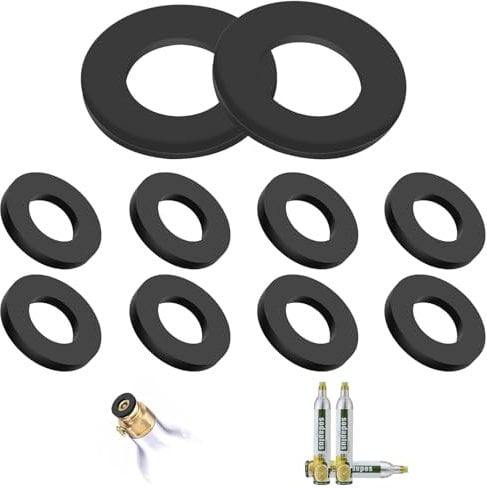 VEGCOO 10 Stück Dichtungsringe Für Sodastream Cystal Sodaclub Wassermaxx MySodaPop Spudelino Sodastream Dichtungsring Sodastream Zubehör(Schwarz)