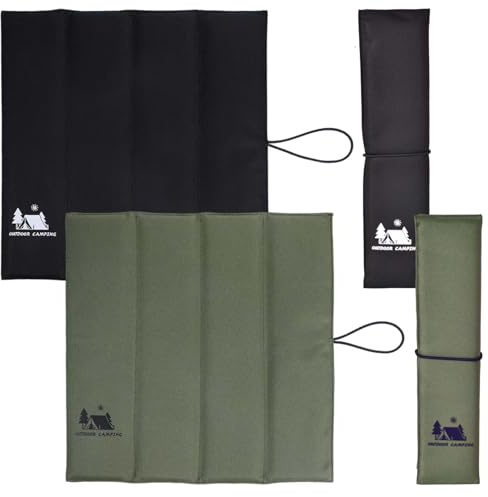 Sitzkissen Outdoor, 2 Stück Sitzkissen Faltbar, 600D Wasserdichtes Oxford-Stoff Sitzkissen, Verschleißfestes Langlebiges, für Camping, Picknick, Reisen und Sport, 31 * 32 cm