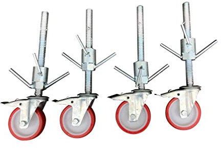Ruedas ajustables clásicas para torre de andamio (juego de 4)