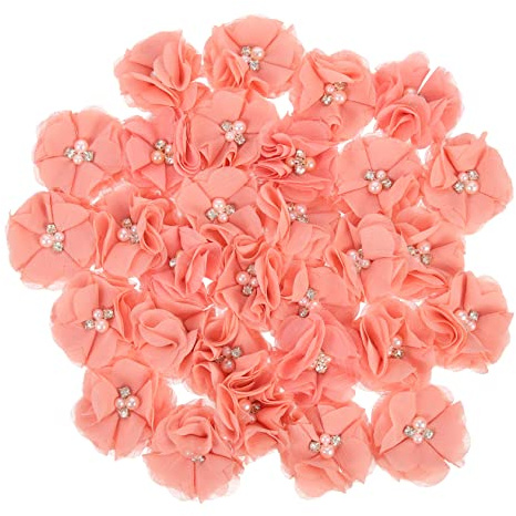 OSALADI 5 Ensembles Fleurs Chiffon Décoratives pour Couture DIY Accessoires De Couture Élégants Et Multifonctionnels Parfaites pour Vêtements Et Décorations Artisanales 30 Pièces * 5
