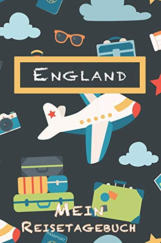 England Mein Reisetagebuch: 6x9 Kinder Reise Journal I Notizbuch zum Ausfüllen und Malen I Perfektes Geschenk für Kinder für den Trip nach England