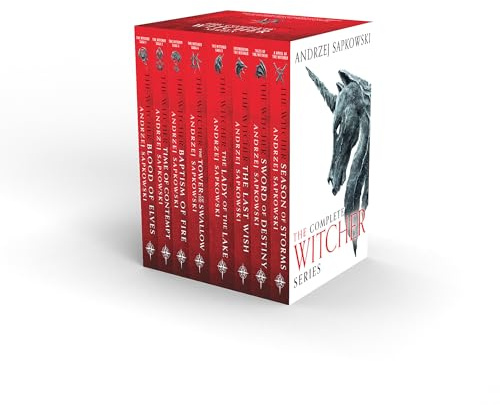 The Witcher Boxed Set 2024: The Last Wish, Sword of Destiny, Blood of Elves, Time of Contempt, Baptism of Fire, The Tower of The Swallow, The Lady of the Lake, Season of Storms
