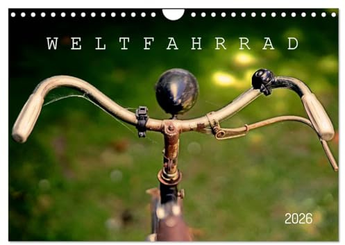 Weltfahrrad (Wandkalender 2026 DIN A4 quer), CALVENDO Monatskalender: Ästhetische Detail Aufnahmen von nostalgischen Fahrrädern mit dem Begriff Fahrrad in 48 Sprachen. (CALVENDO Sport)